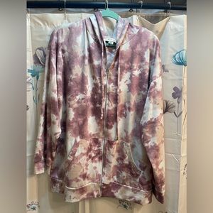 Tie dye zip up hoodie